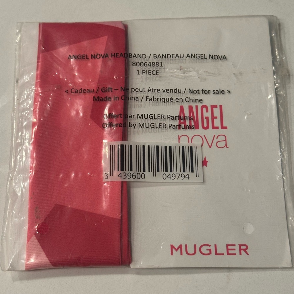 Mugler Angel Nova Scarf🧣 Headband in Pink